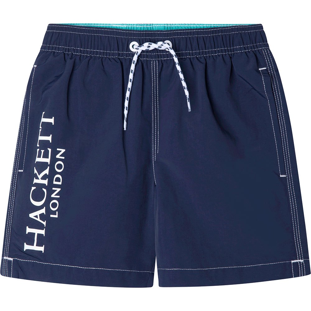 hackett branded solid swimming shorts bleu 9 years garçon