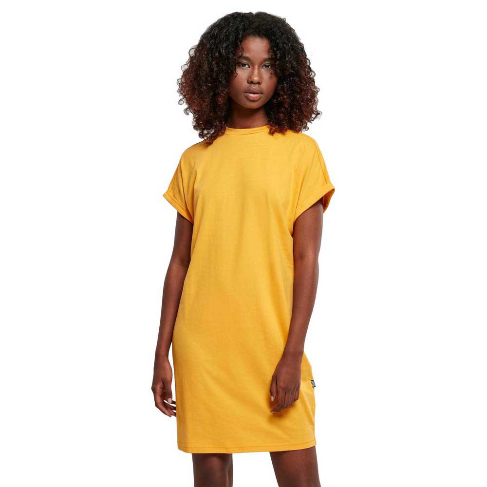 urban classics rainbow short sleeve short dress jaune 5xl femme