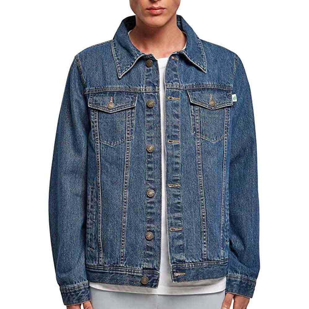 urban classics organic basic denim jacket bleu 2xl homme