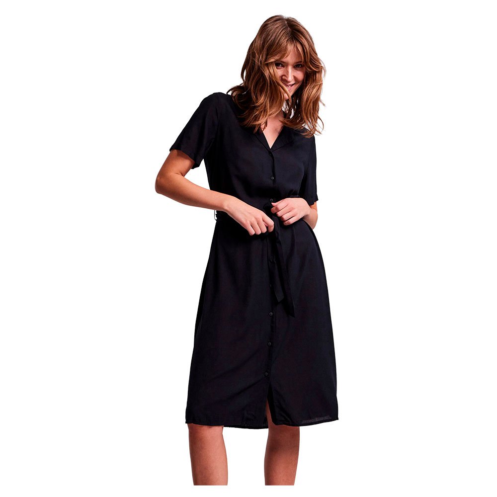 pieces olivia short sleeve dress noir xs femme