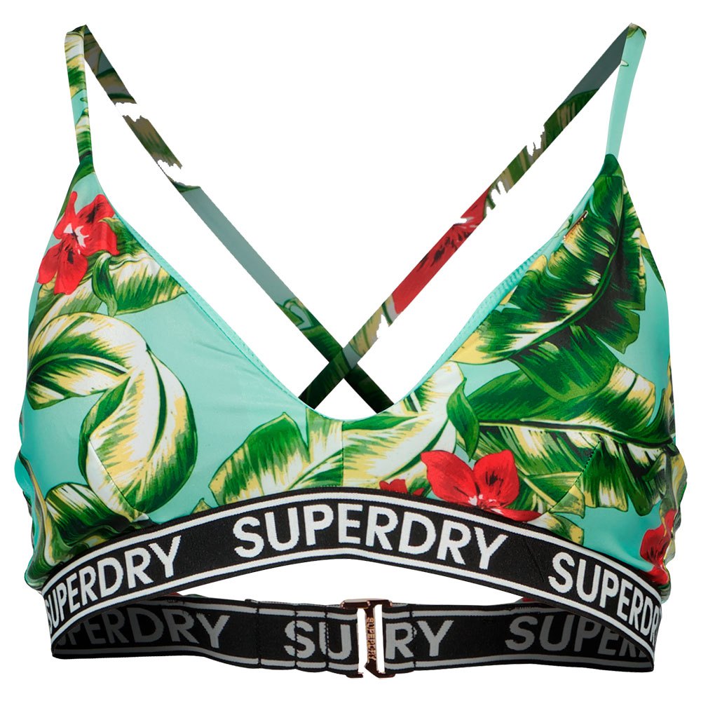 superdry vintage surf logo bikini top multicolore l femme