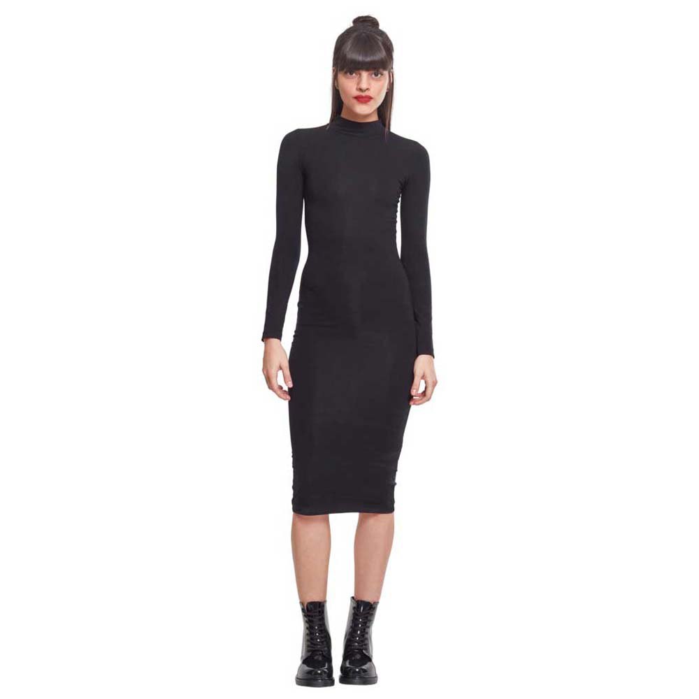 urban classics long sleeve long dress noir xs femme