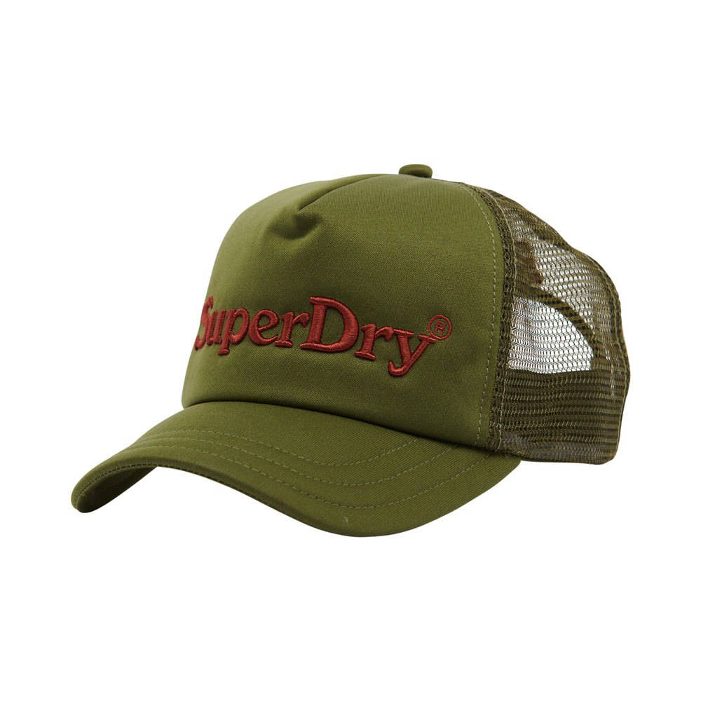 superdry vintage brand mark trucker cap vert  homme