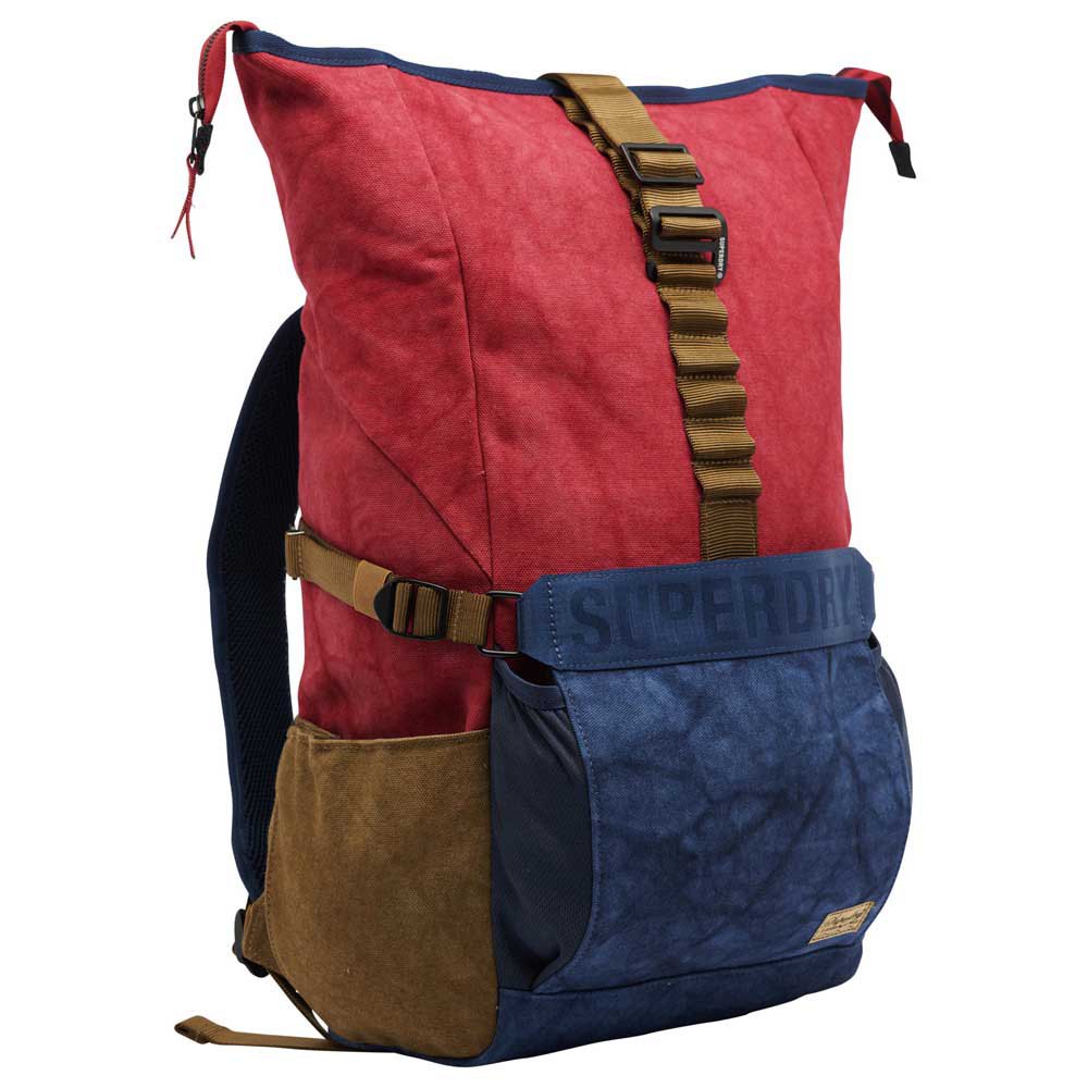 superdry vintage rolltop backpack rouge