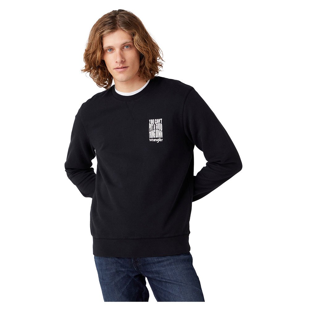wrangler graphic sweatshirt noir m homme