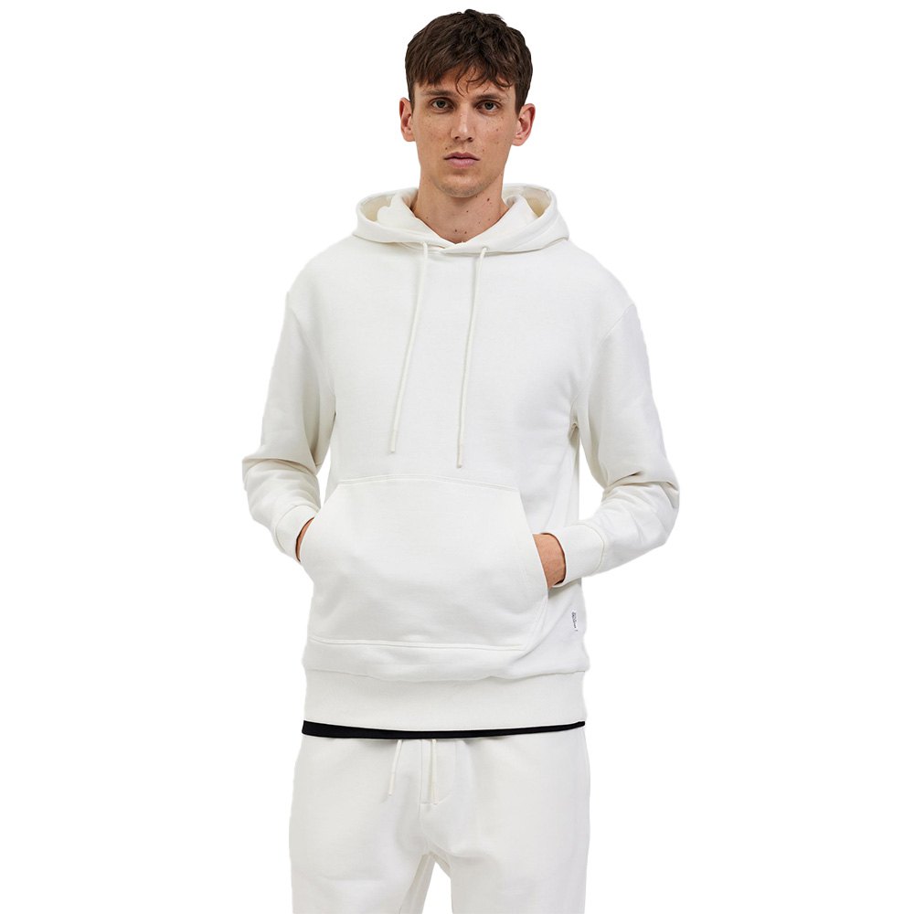 selected relax jackman hoodie blanc l homme