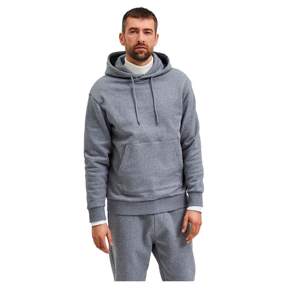 selected relax jackman hoodie gris xl homme