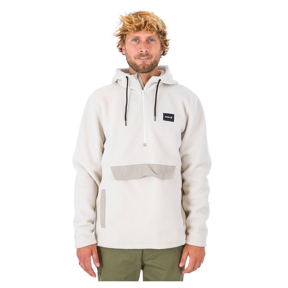 hurley anorak sherpa jacket blanc l homme