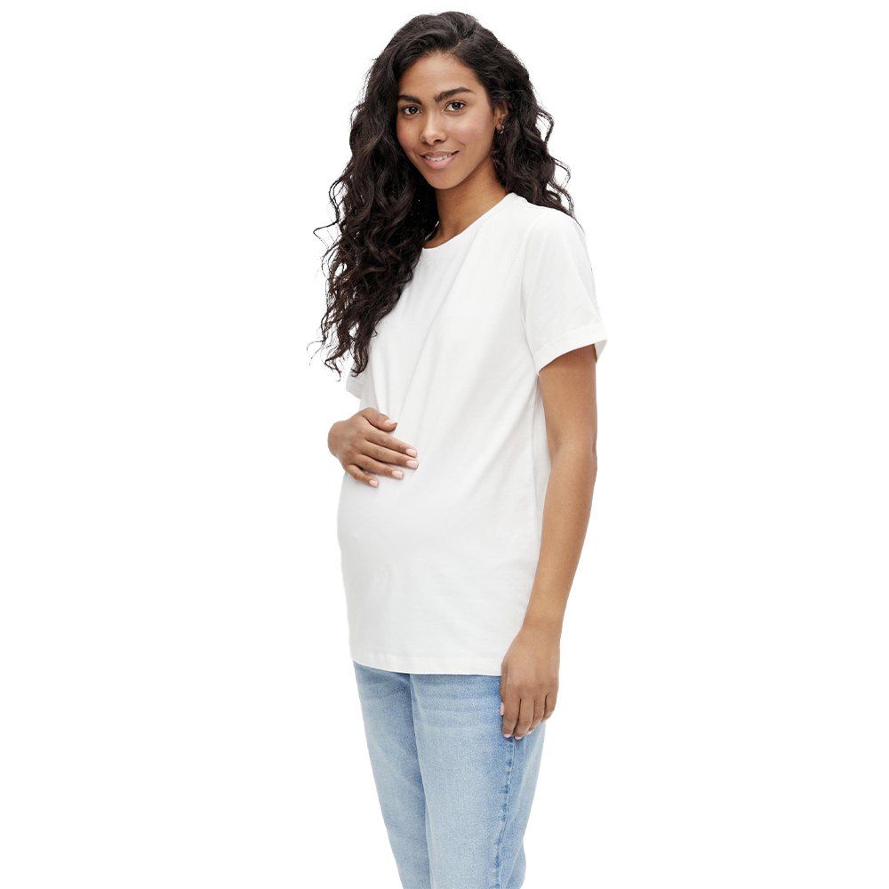 mamalicious eva maternity short sleeve t-shirt beige s femme