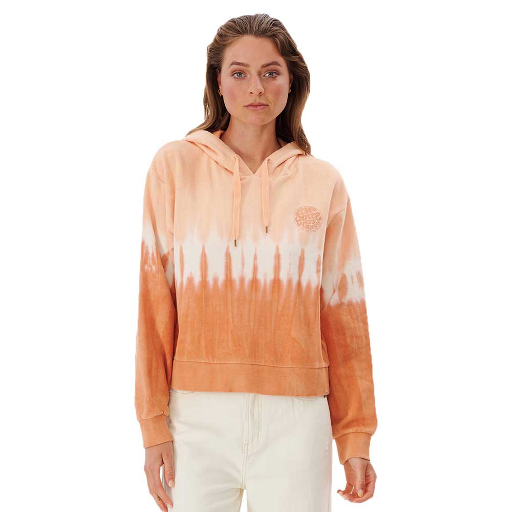 rip curl tie dye hoodie orange 2xs femme