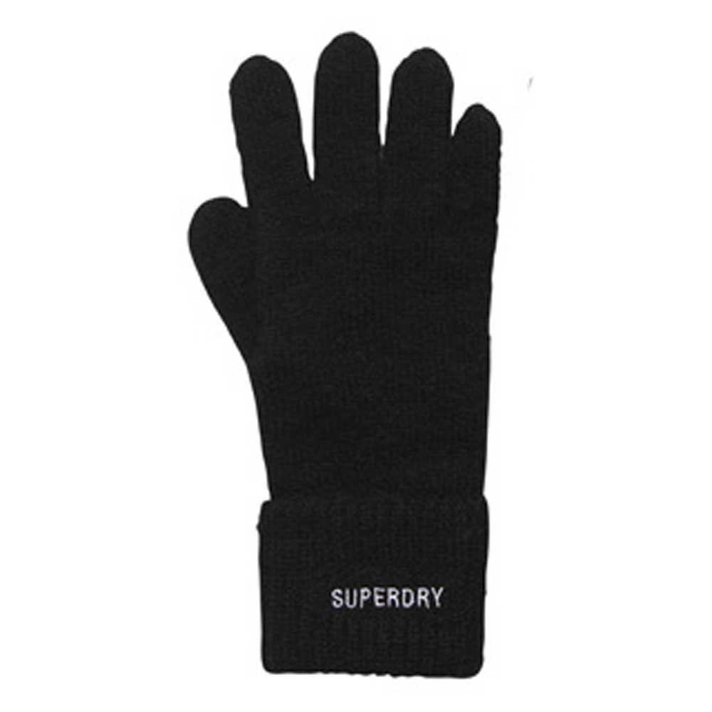 superdry vintage ribbed gloves noir  homme