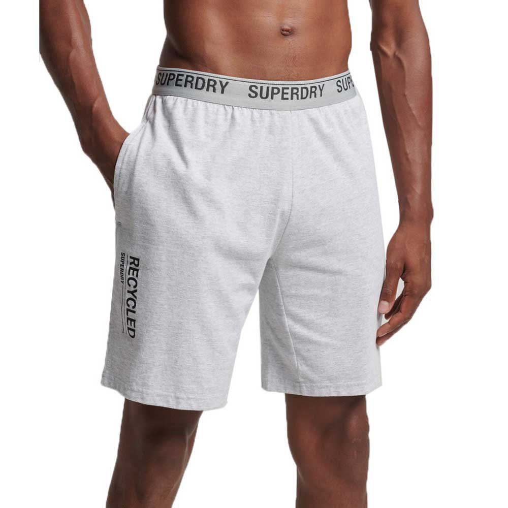 superdry recycled sleepwear shorts pyjama gris m homme