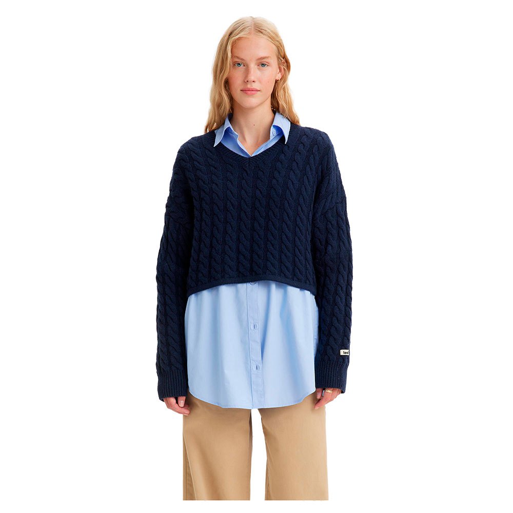 levi´s ® rae cropped sweatshirt bleu s femme