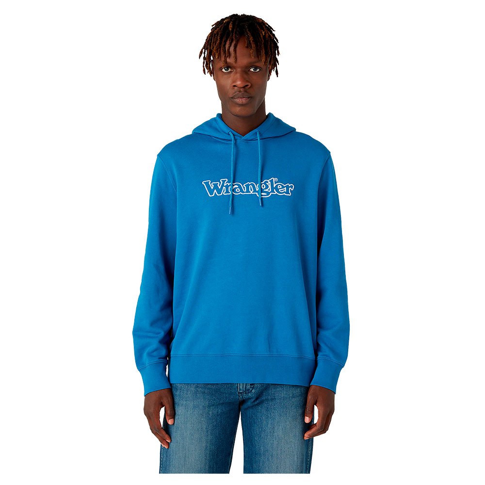 wrangler graphic relaxed fit hoodie bleu s homme