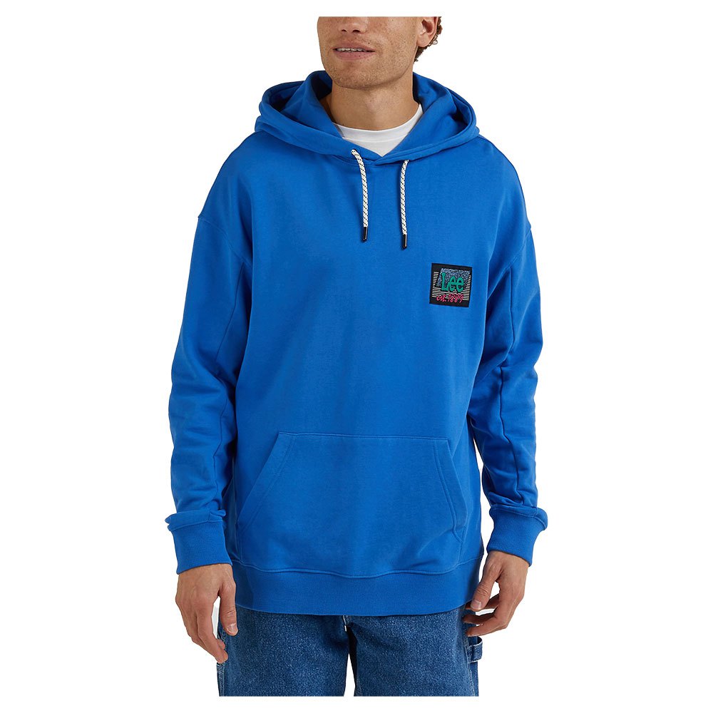 lee loose seasonal hoodie bleu s homme