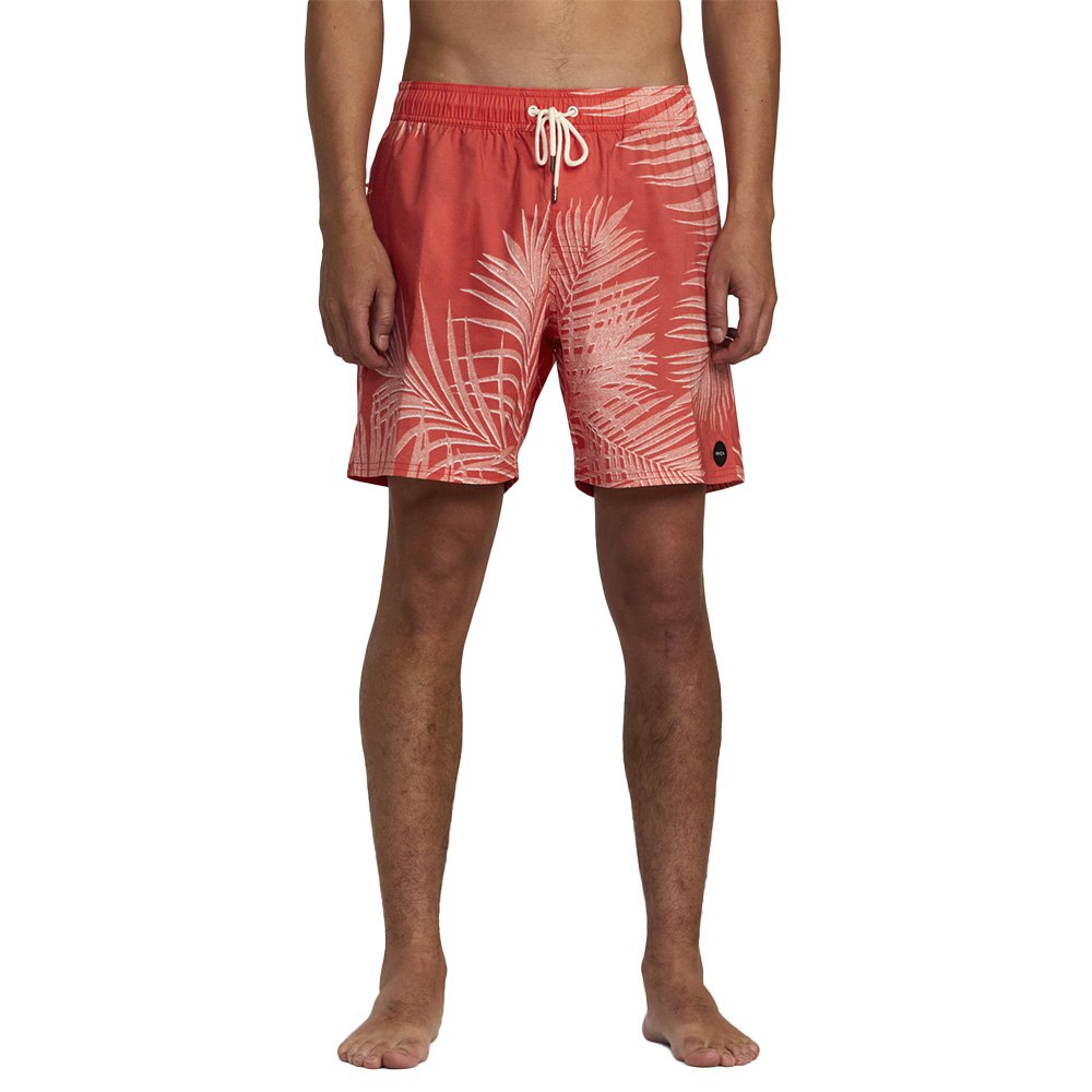 rvca barnes elastic swimming shorts rouge s homme