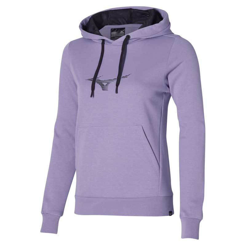 mizuno graphic hoodie violet xs femme