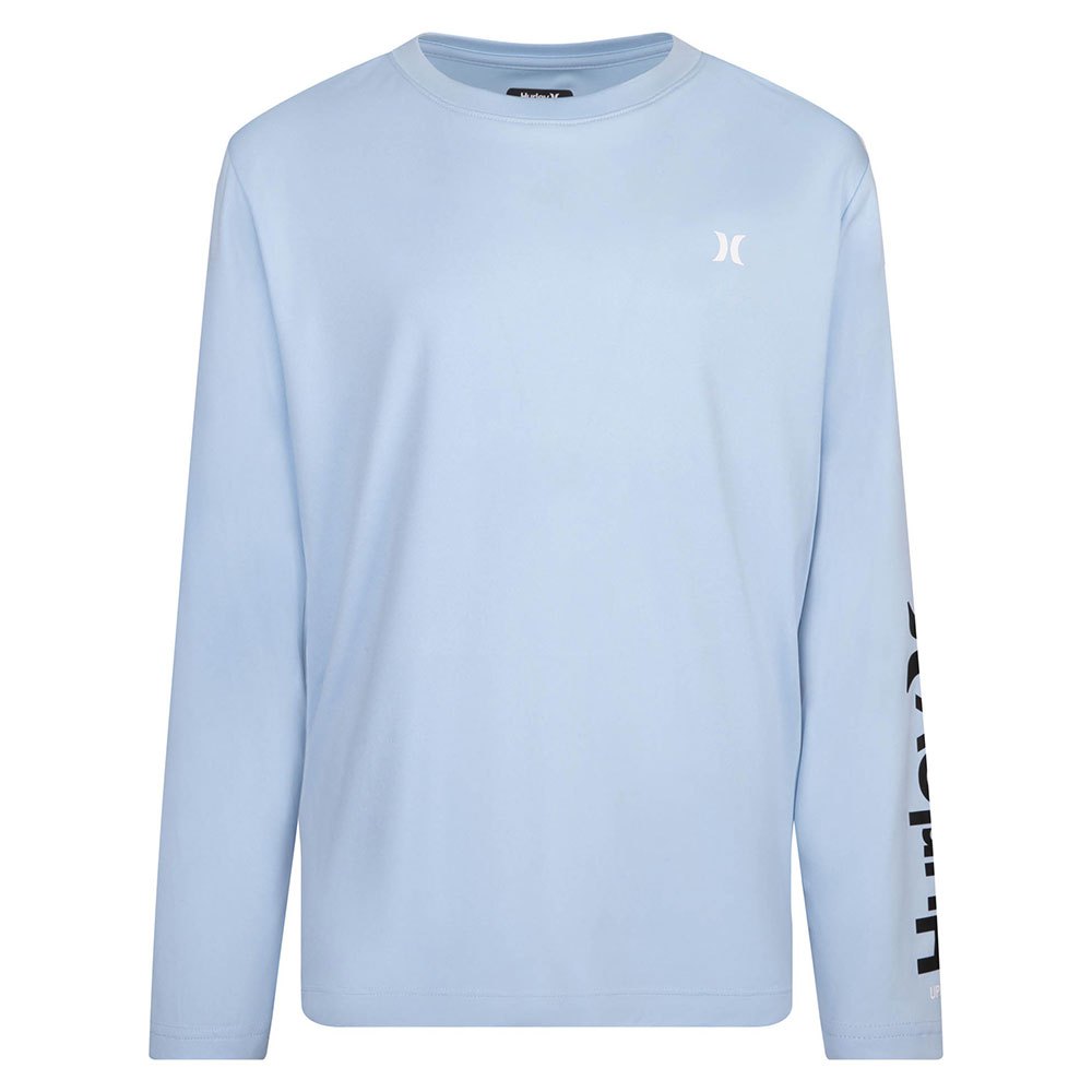 hurley icon heather upf top long sleeve t-shirt bleu s garçon