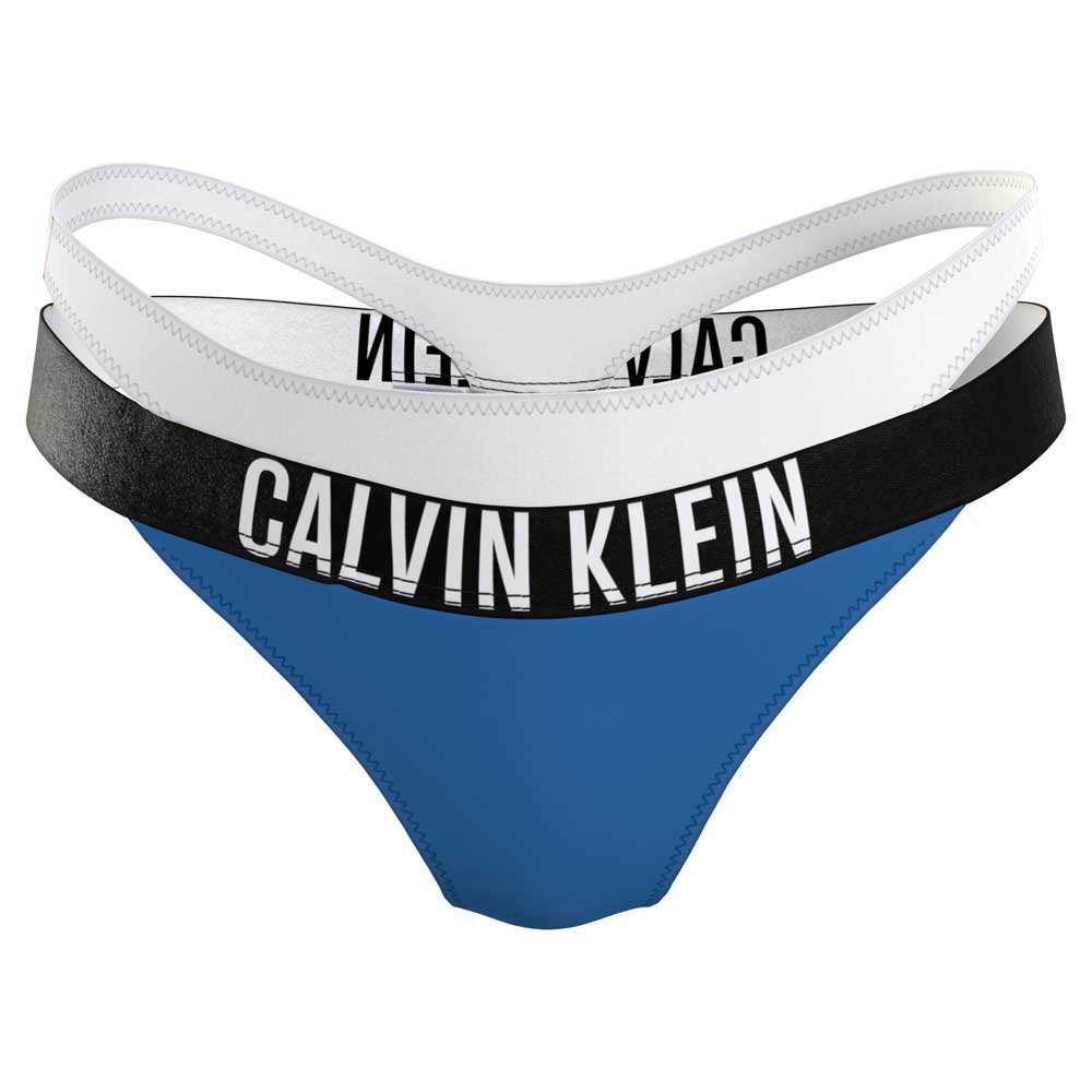 calvin klein underwear kw0kw02020 thong bottom bleu l femme
