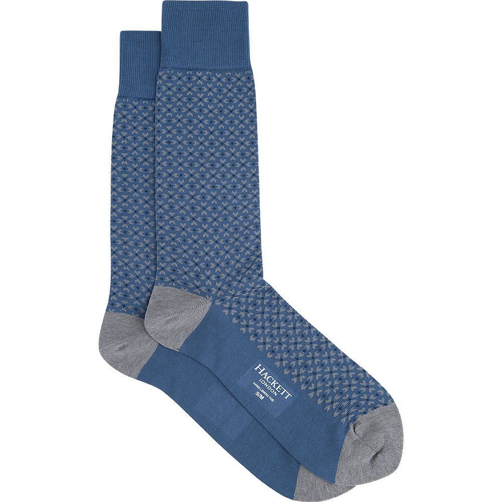 hackett geo foulard seersucker socks bleu eu 40-42 homme
