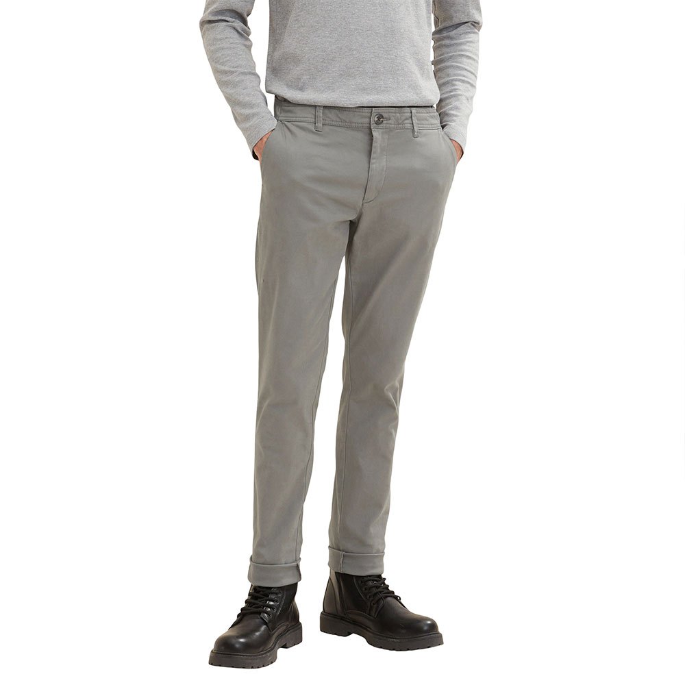 tom tailor stretch slim chino chino pants gris 38 / 32 homme