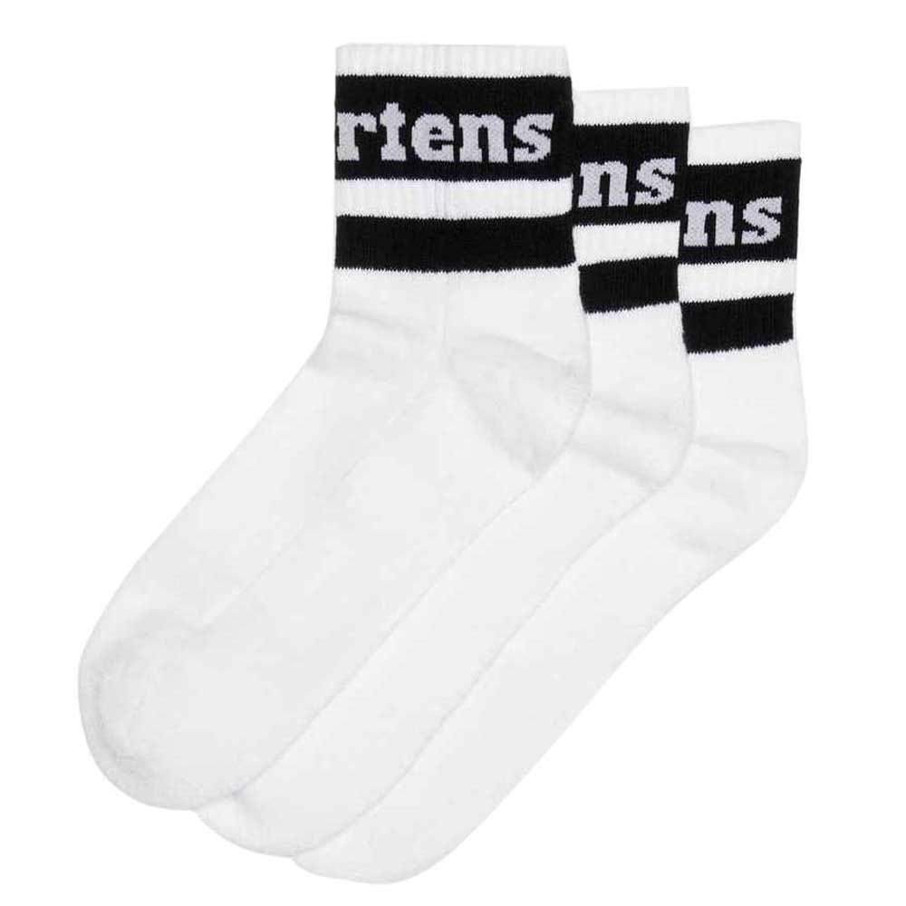 dr martens short athletic socks 3 pairs blanc eu 43-49 1/2 homme