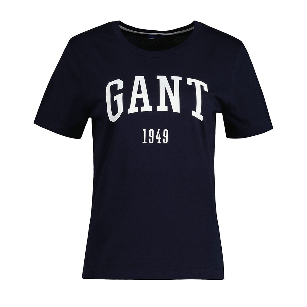 gant logo short sleeve t-shirt bleu xs femme
