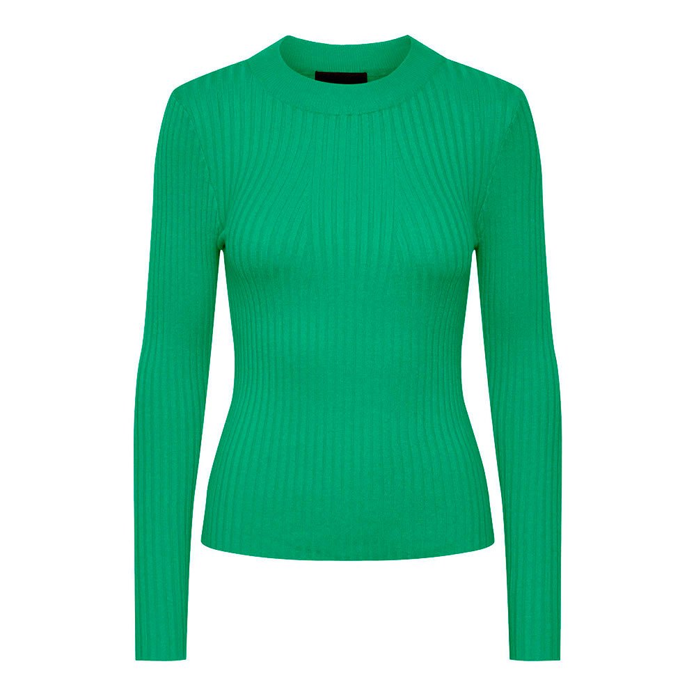 pieces crista o neck sweater vert xs femme