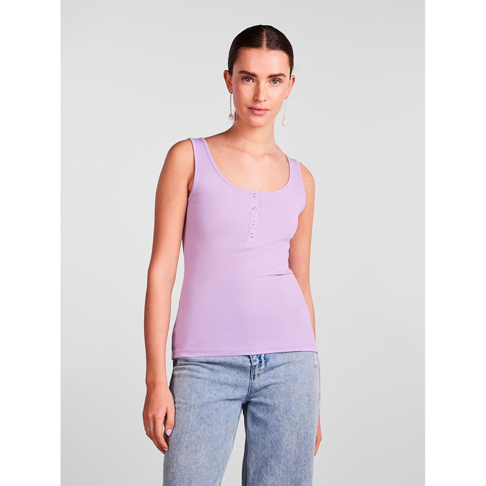 pieces kitte sleeveless t-shirt violet 2xl femme