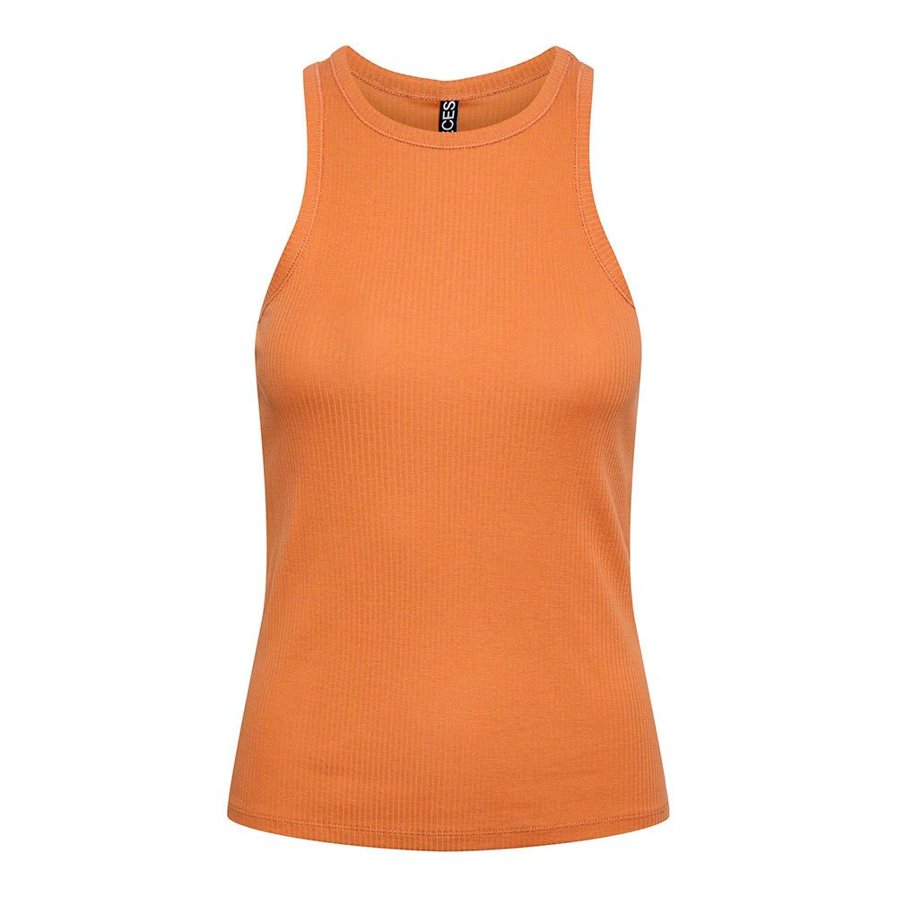 pieces ruka boxer sleeveless t-shirt orange s femme
