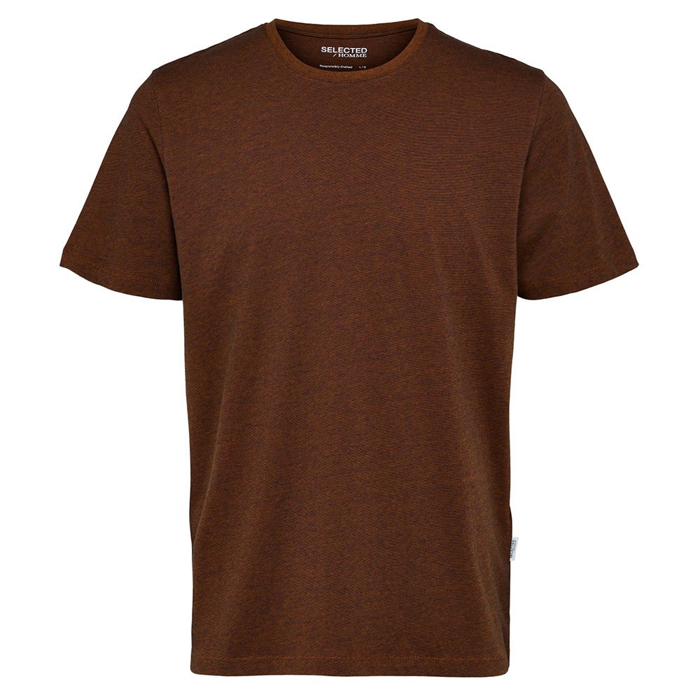 selected aspen mini short sleeve t-shirt marron xl homme