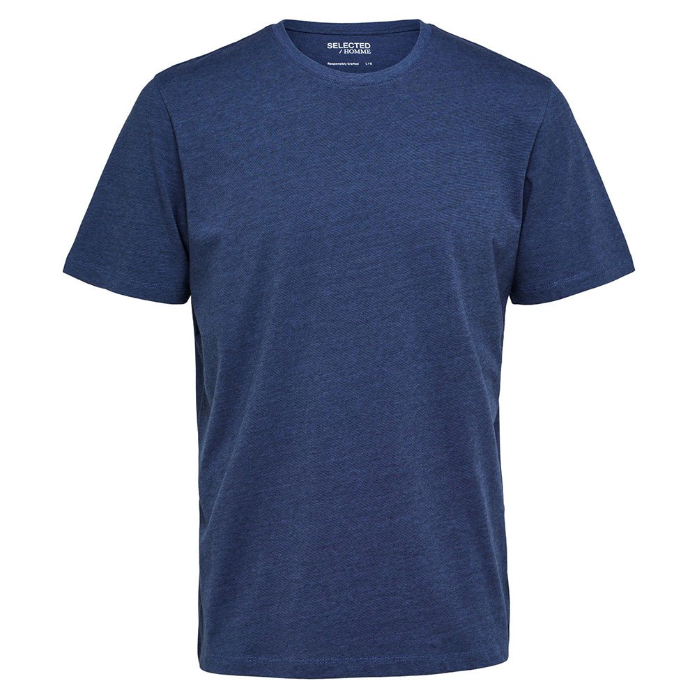 selected aspen mini short sleeve t-shirt bleu xl homme