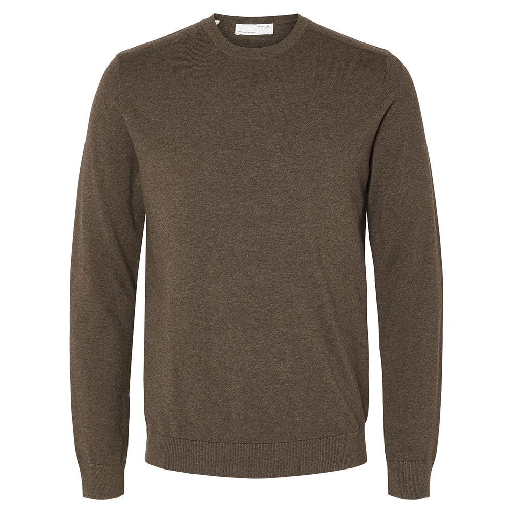 selected berg crew neck sweater gris m homme