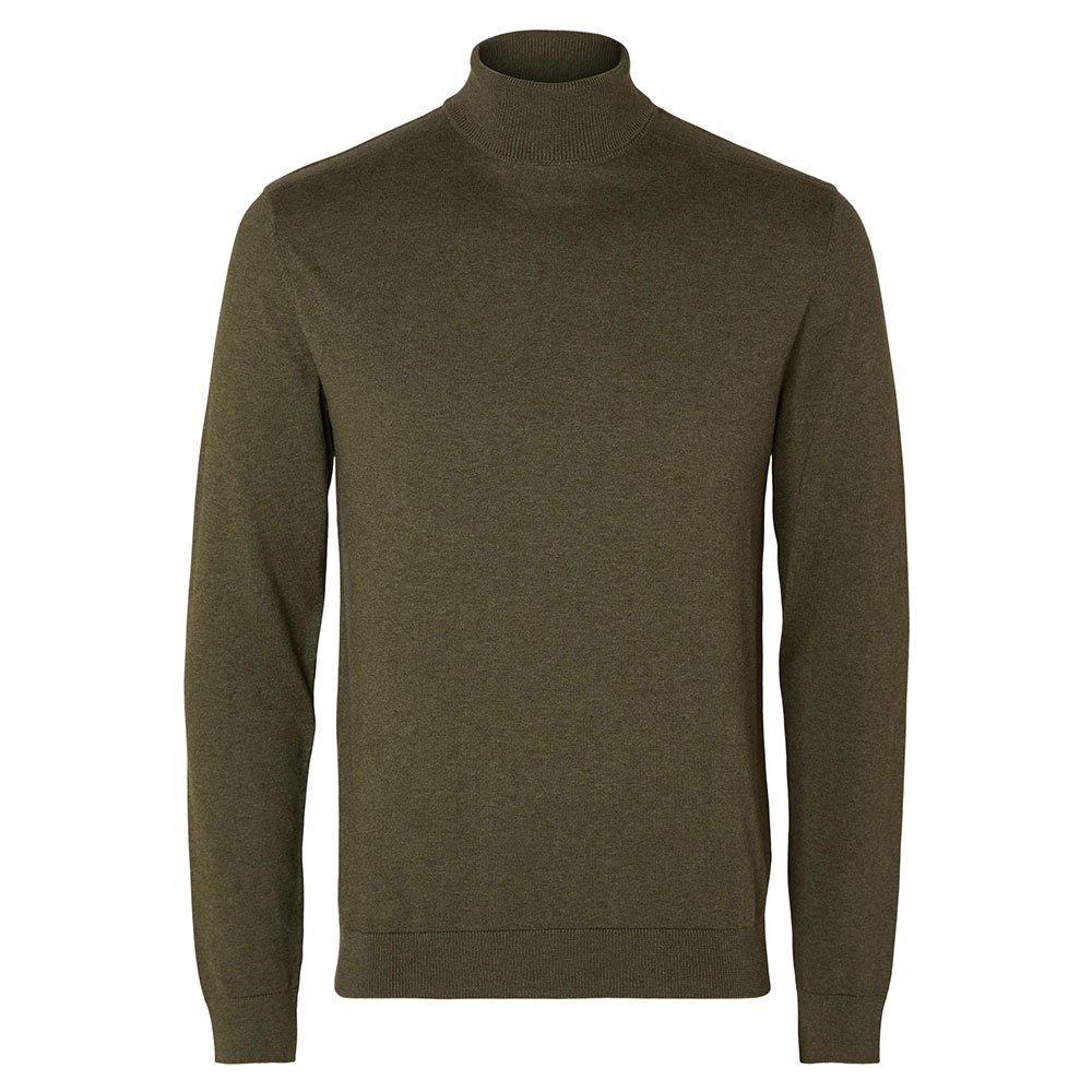 selected berg roll neck sweater gris s homme