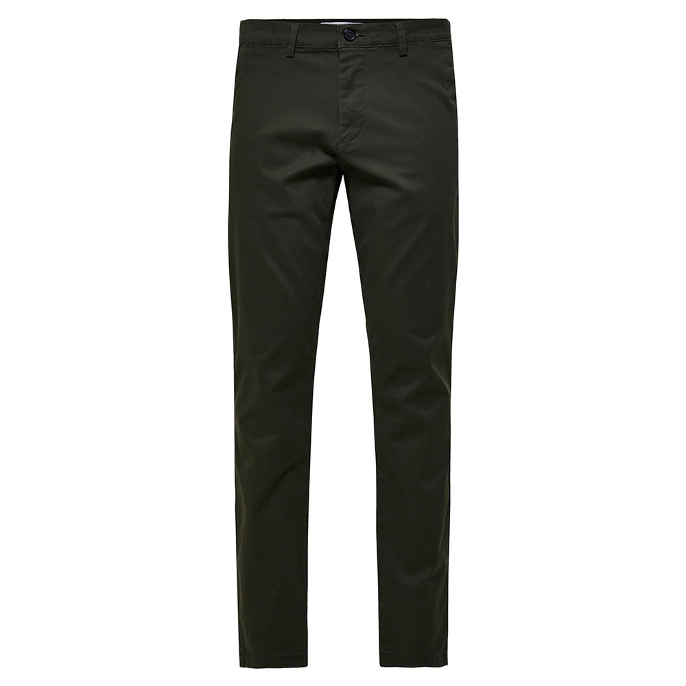 selected new miles slim fit chino pants vert 32 / 34 homme