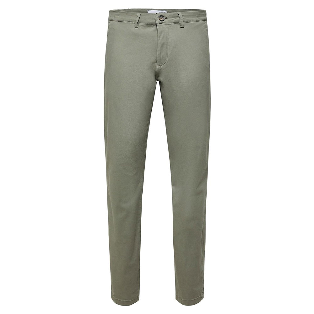selected new miles slim fit chino pants vert 31 / 34 homme