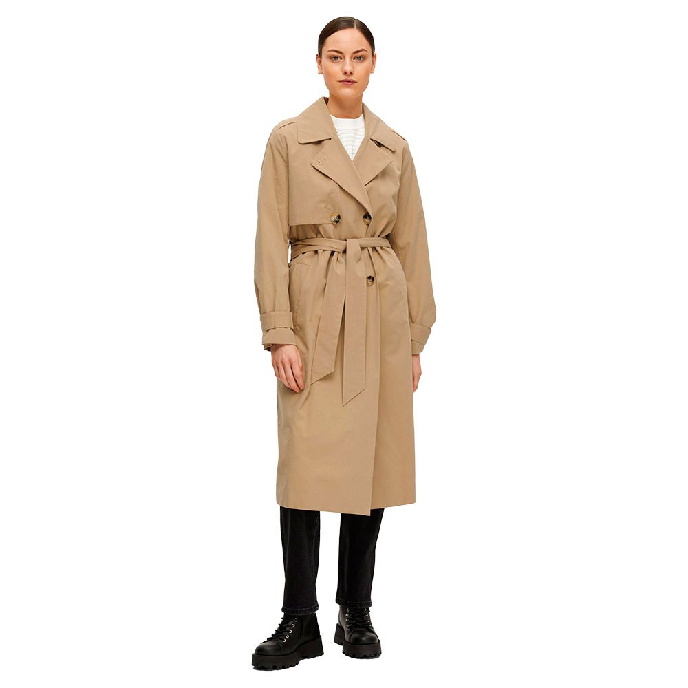 selected sia trench coat beige 38 femme