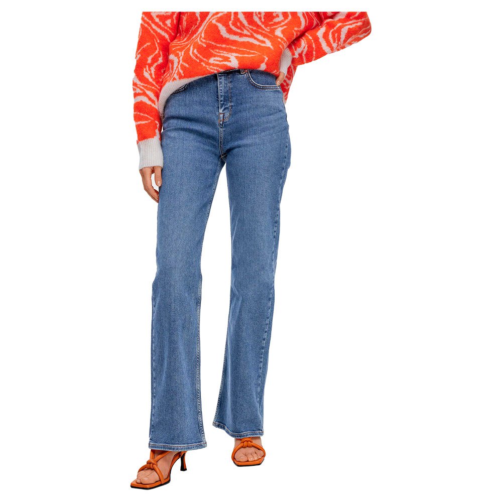 selected tone bootcut fit high waist jeans bleu 32 / 32 femme