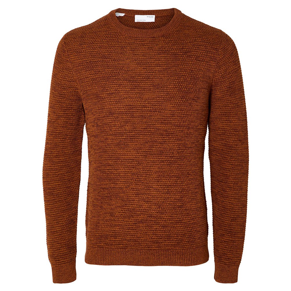 selected vince bubble crew neck sweater orange 2xl homme