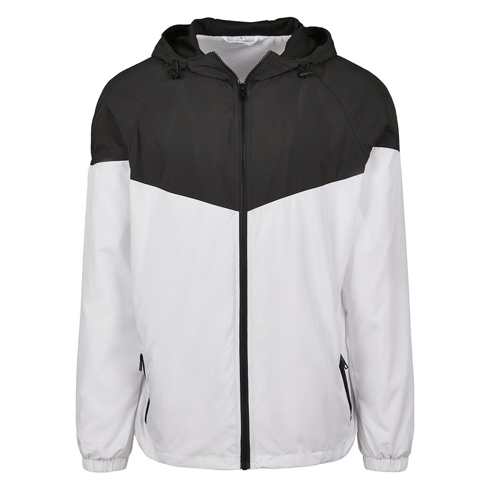 build your brand 2-tone tech windrunner jacket blanc l homme