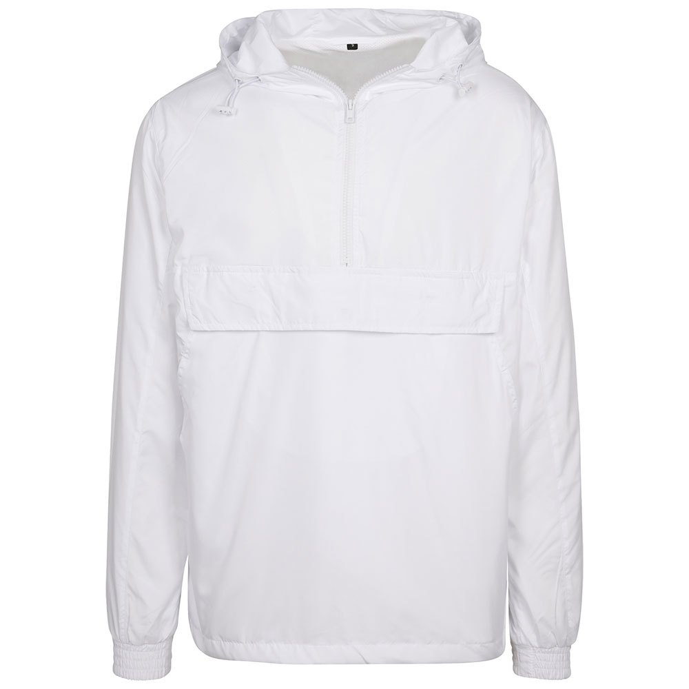 build your brand basic pull over jacket blanc l homme