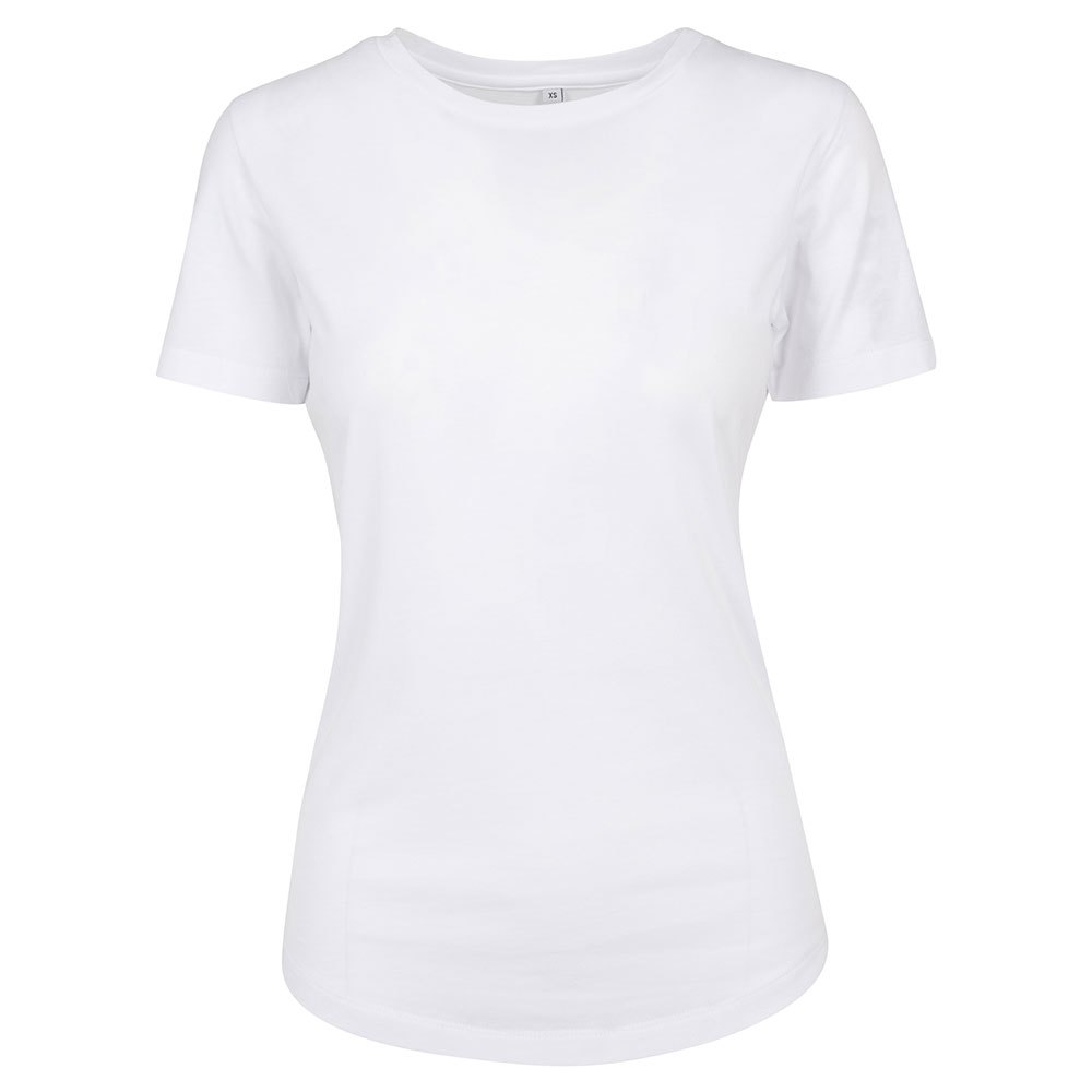build your brand fit short sleeve crew neck t-shirt blanc s femme