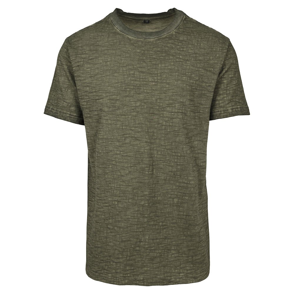 build your brand spray dye short sleeve crew neck t-shirt vert 2xl homme