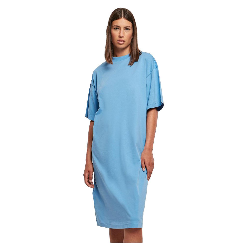 urban classics organic oversized short sleeve short dress bleu 2xl femme