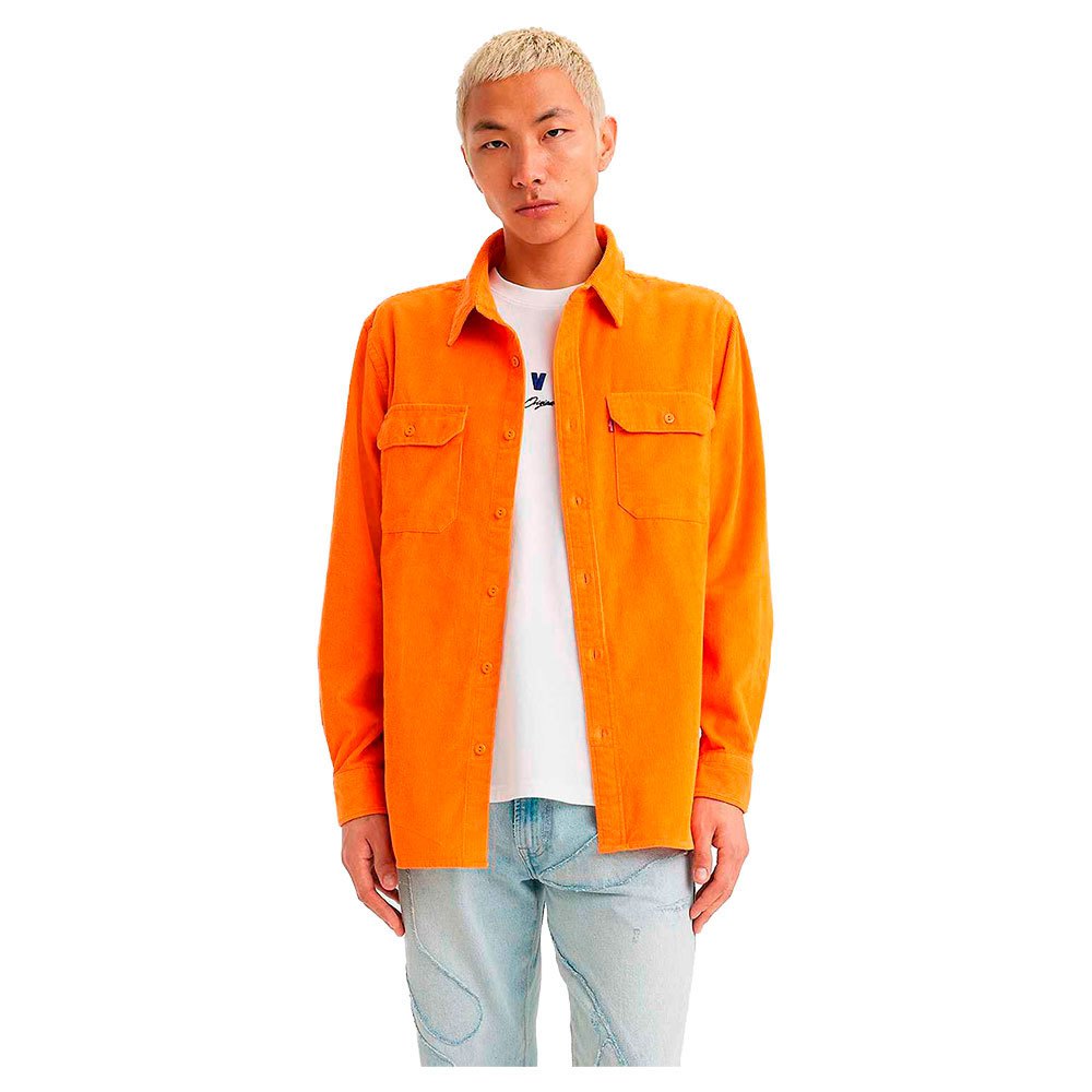 levi´s ® jackson worker long sleeve shirt orange xs homme