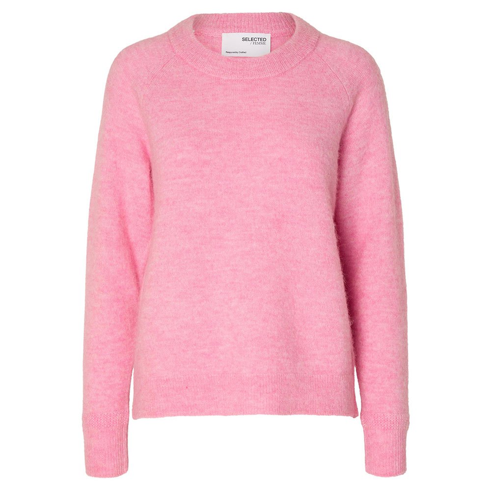 selected lulu o neck sweater rose xl femme
