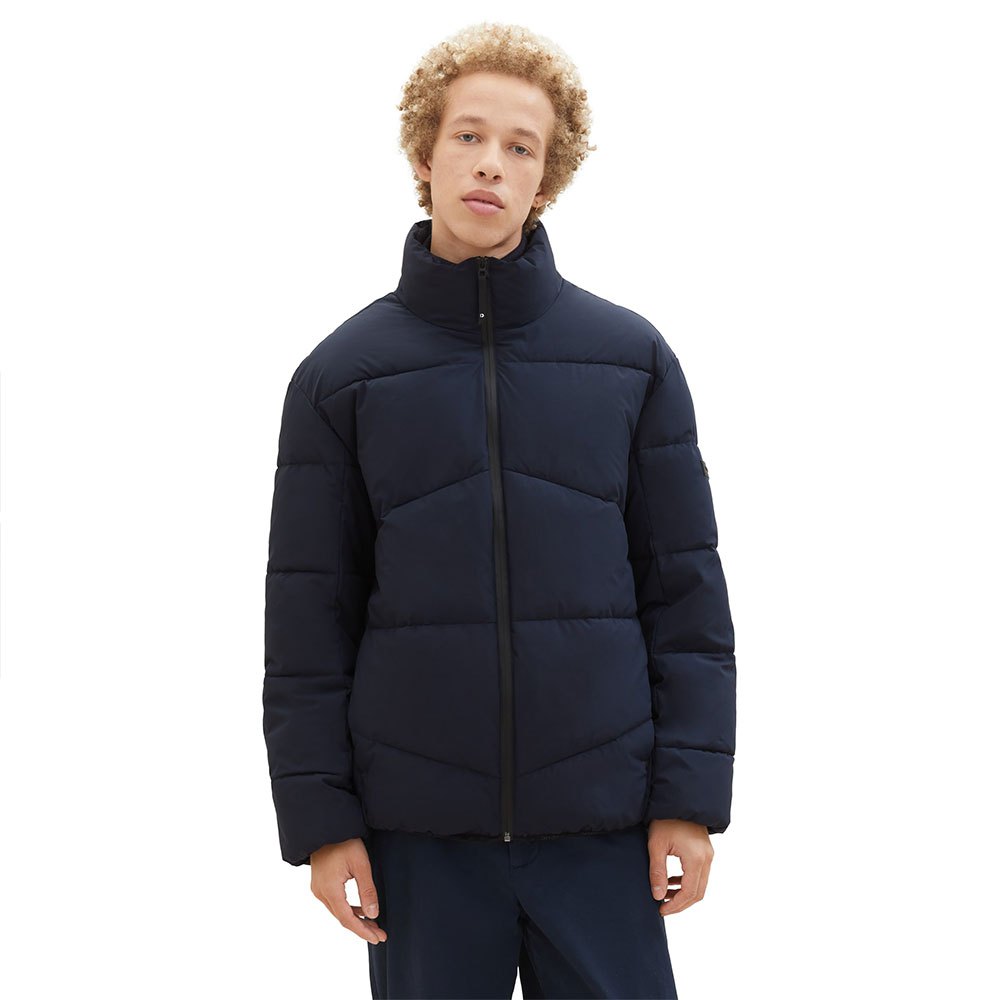 tom tailor 1037388 relaxed stand-up puffer jacket bleu xl homme