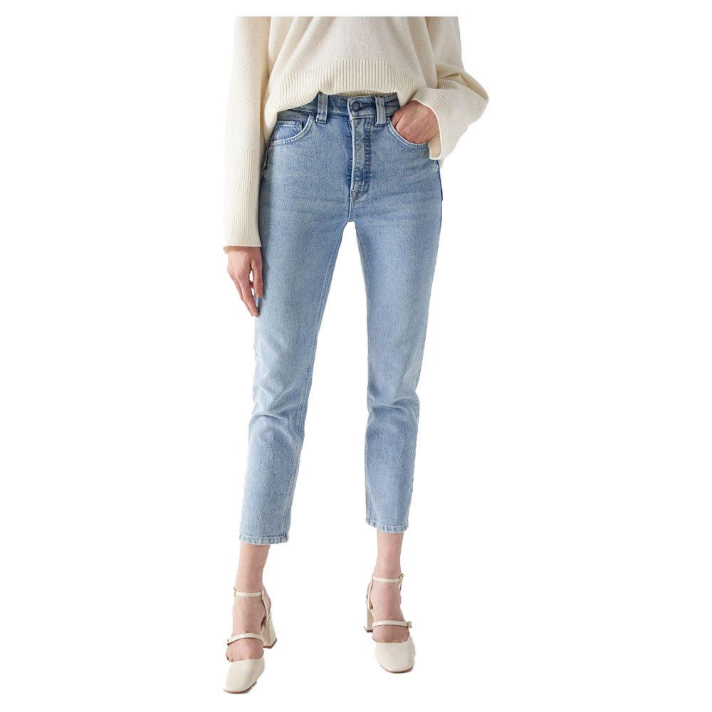 salsa jeans glamour crop slim fit jeans bleu 27 / 28 femme