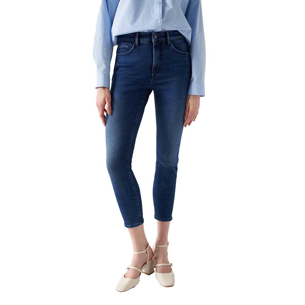 salsa jeans secret glamour cropped skinny fit jeans bleu 31 / 28 femme