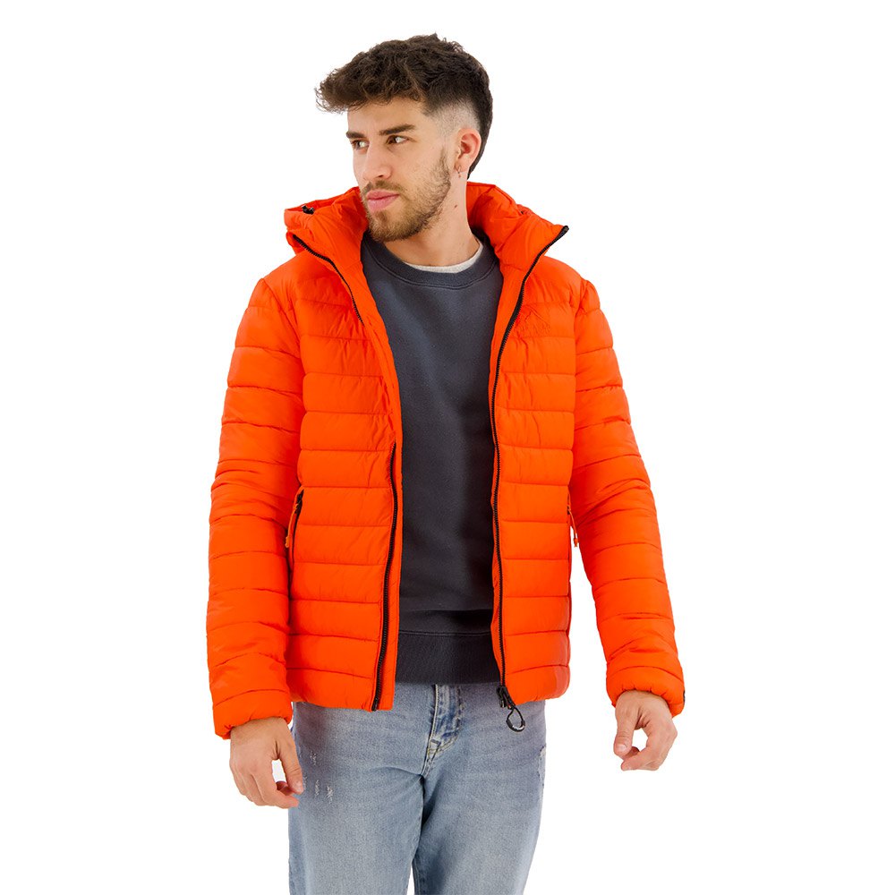 superdry fuji sport puffer jacket orange 2xl homme